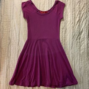 Magenta/purple cap sleeve dress